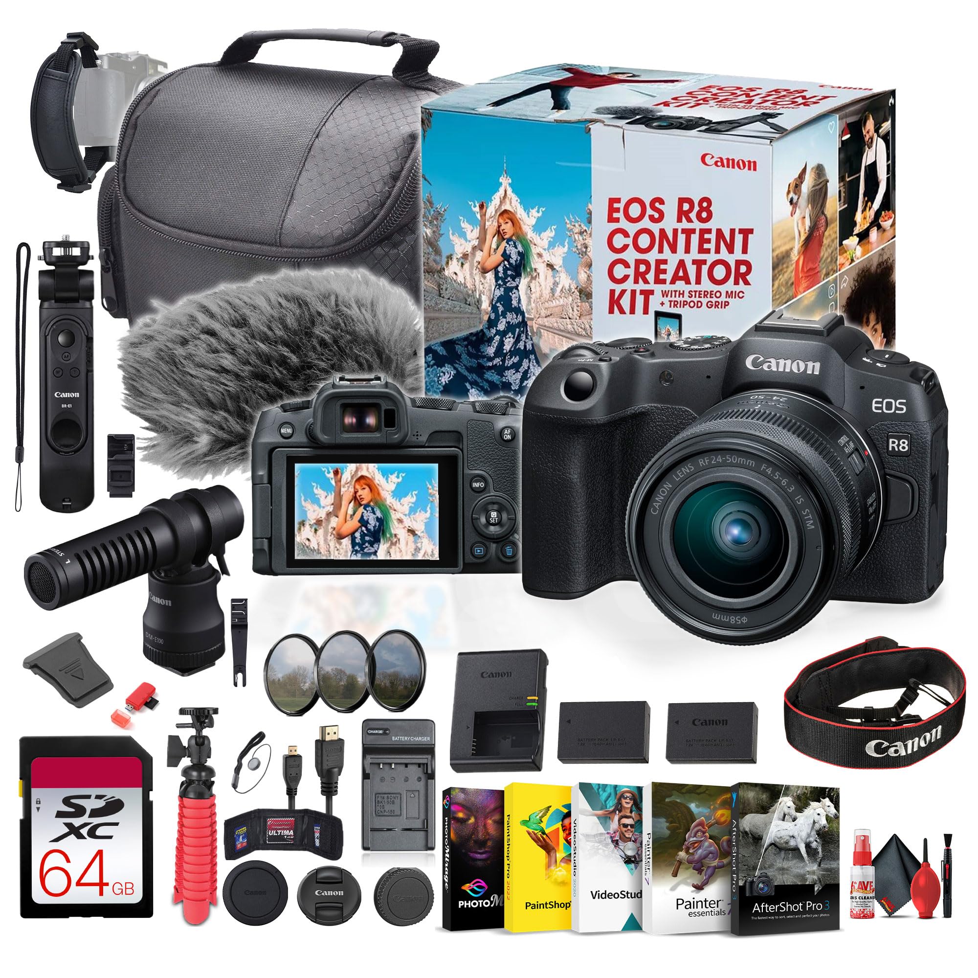 Amazon.com : Canon EOS R8 Mirrorless Camera Content Creator Kit